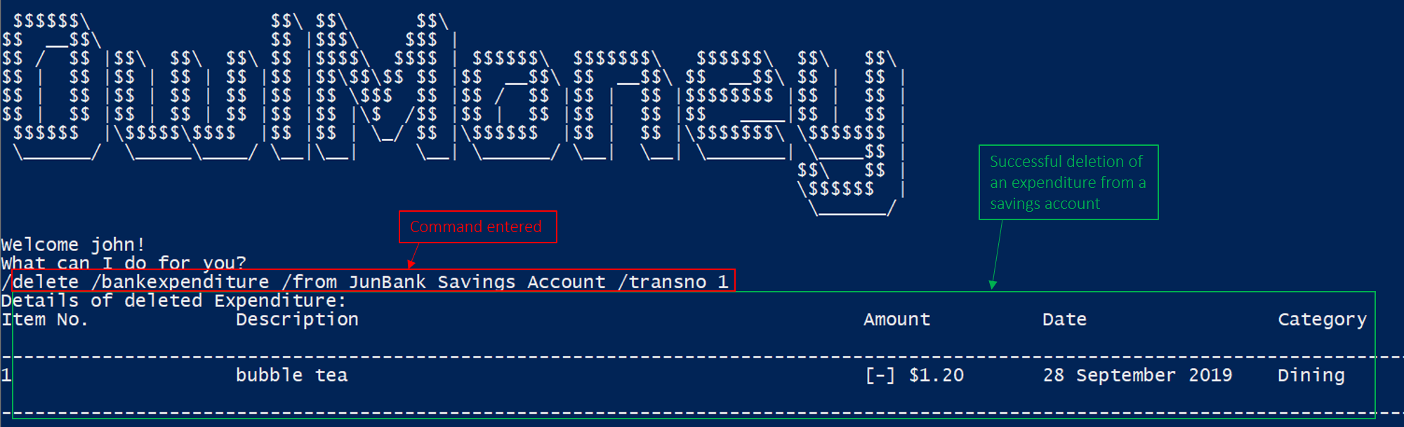 DeleteBankExpenditure